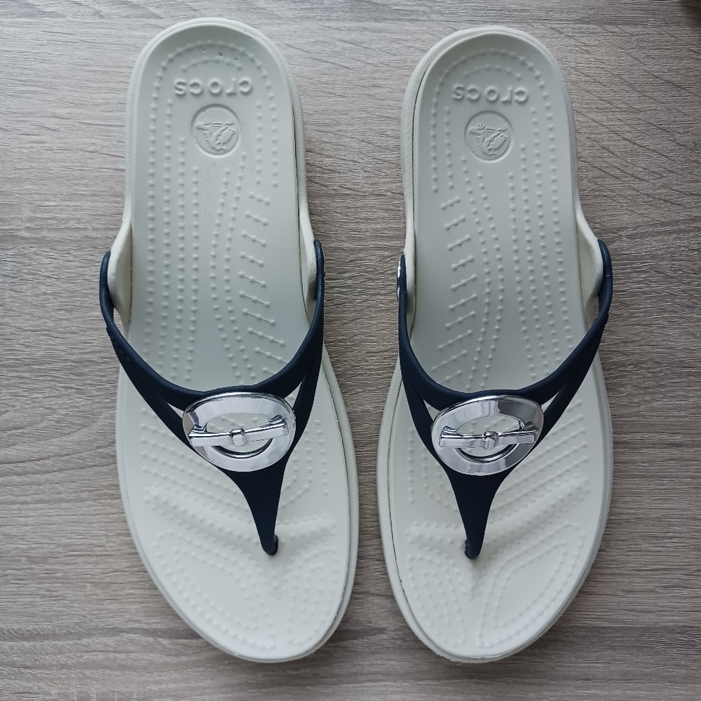 🌷 Crocs Sanrah Wedge Flip Flop Sandals - Picture 11 of 16